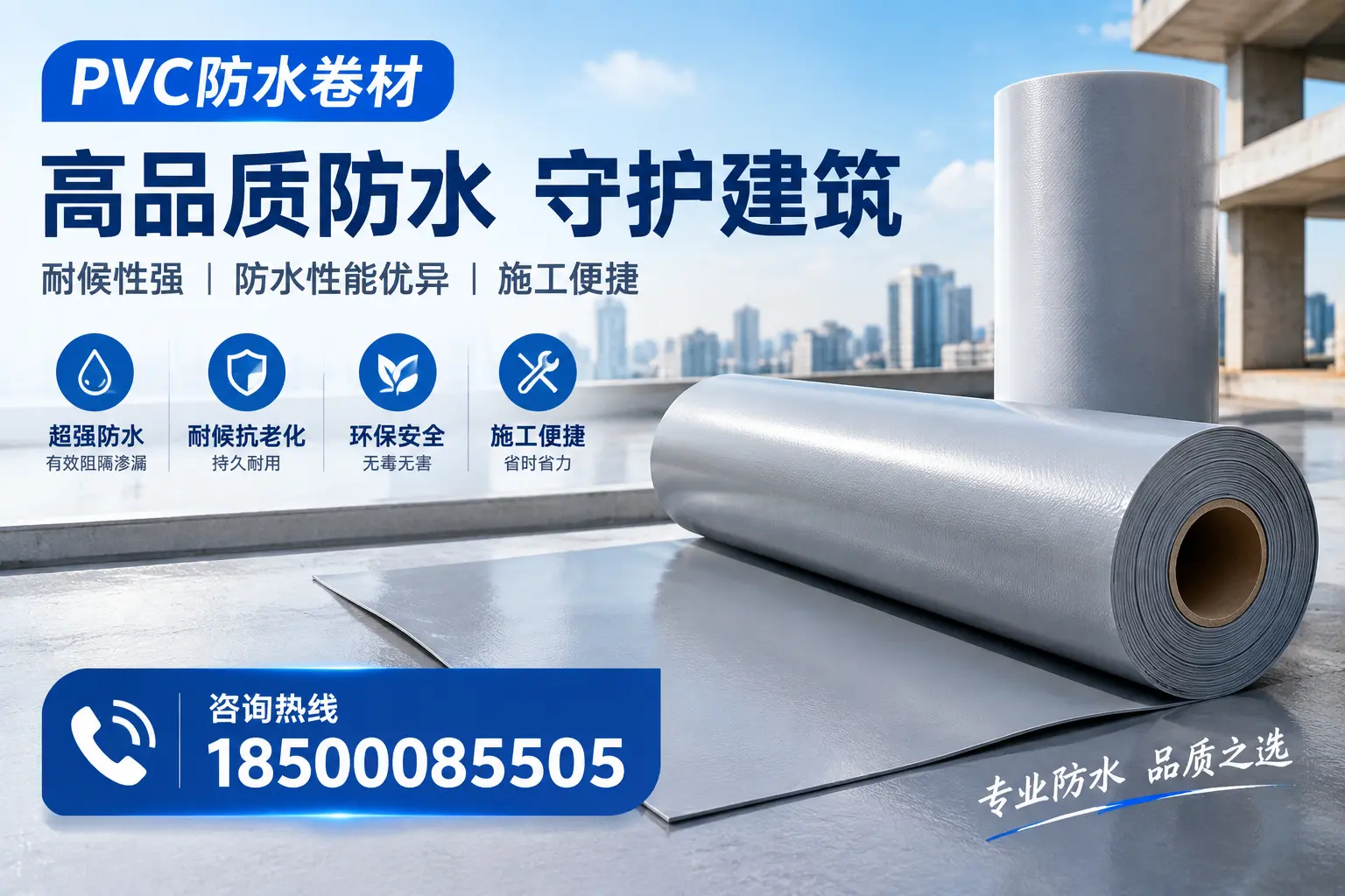 PVC防水卷材的防水效果评测，适合成都的科学依据